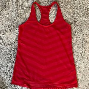 Red striped active wear size medium women